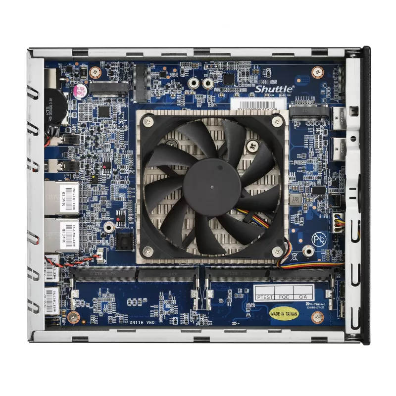 Shuttle Slim AI PC DN11H5 Intel Core Ultra 5 125H, Intel Arc grafika, 2xHDMI, 2x DP, 4x 2.5Gbit LAN, VESA, 24/7 nepretržitá prevádzka