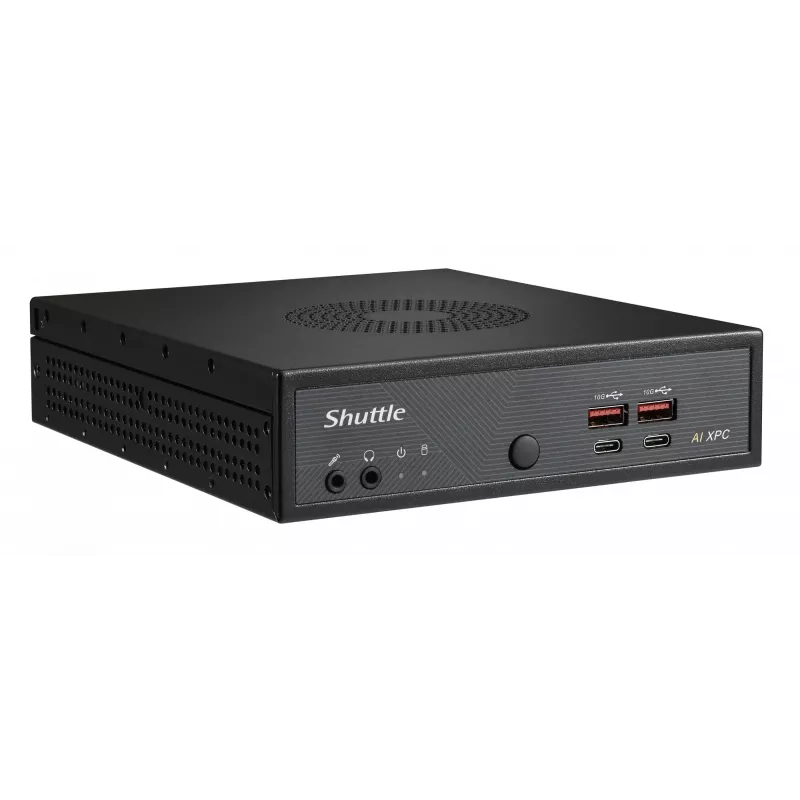 Shuttle Slim AI PC DN11H9 Intel Core Ultra 9 185H, Intel Arc grafika, 2xHDMI, 2x DP, 4x 2,5 Gbit LAN, VESA, 24/7 nepretržitá prevádzka