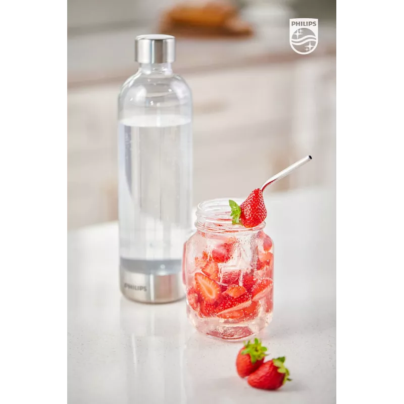 Philips ADD912/10 fľaša na pitie denné použitie 1000 ml polyetyléntereftalát (PET), nehrdzavejúca oceľ nehrdzavejúca oceľ, transparentná