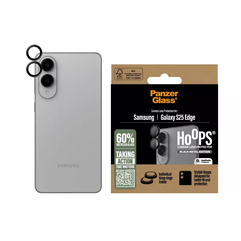 PanzerGlass ® Hoops® ochrana kamery čierna Samsung S25 Edge