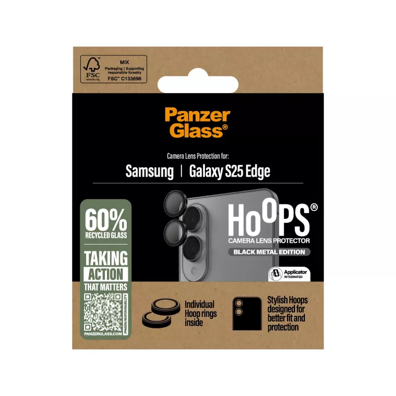 PanzerGlass ® Hoops® ochrana kamery čierna Samsung S25 Edge