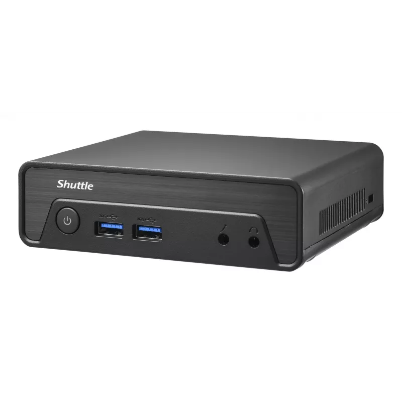 Shuttle Nano PC NE10N, Intel N 100, 1x HDMI, 1x DP, 6x USB, 1x LAN, bez ventilátora, 24/7 nepretržitá prevádzka, vrátane VESA