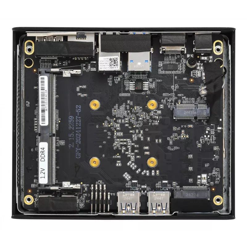 Shuttle Nano PC NE10N, Intel N 100, 1x HDMI, 1x DP, 6x USB, 1x LAN, bez ventilátora, 24/7 nepretržitá prevádzka, vrátane VESA