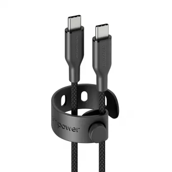 PanzerGlass empower™ by ® Racing 60W USB-C na USB-C kábel | USB 2.0 | 1,2 m | Space Black