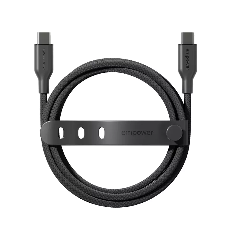 PanzerGlass empower™ by ® Racing 60W USB-C na USB-C kábel | USB 2.0 | 1,2 m | Space Black
