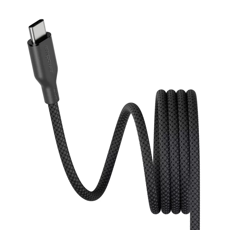 PanzerGlass empower™ by ® Magnetic 240W USB-C na USB-C kábel | USB 2.0 | 1,5 m | Space Black