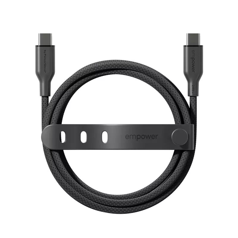 PanzerGlass empower™ by ® Racing 240W USB-C na USB-C kábel | USB 2.0 | 1,2 m | Space Black