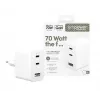 PanzerGlass empower™ by ® Turbo 70W viacnásobná nabíjačka vrátane 2 x USB-C + USB-A | EU Plug | Silver White
