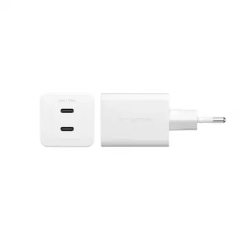 PanzerGlass empower™ by ® Turbo 45W nabíjačka vrátane 2 x USB-C | EU Plug | Silver White