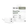PanzerGlass empower™ by ® Turbo 45W nabíjačka vrátane 2 x USB-C | EU Plug | Silver White