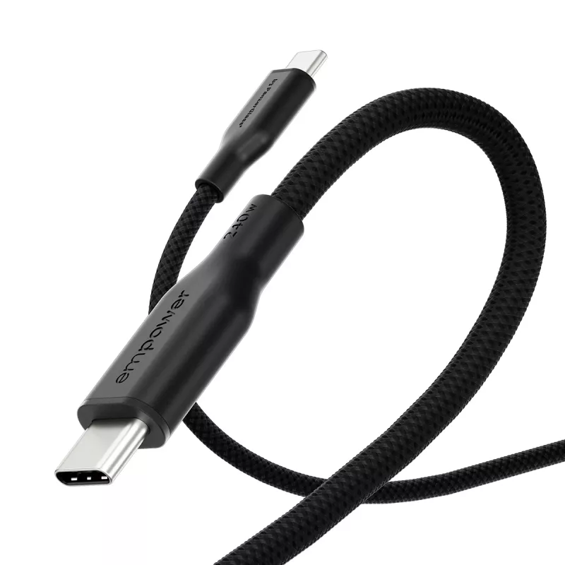 PanzerGlass empower™ by ® Racing 240W USB-C na USB-C kábel | USB 2.0 | 2M | Space Black