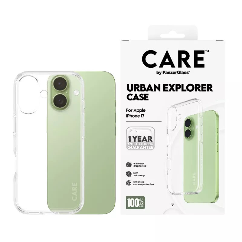 PanzerGlass CARE™ by ® Urban Explorer puzdro transparent iPhone 17
