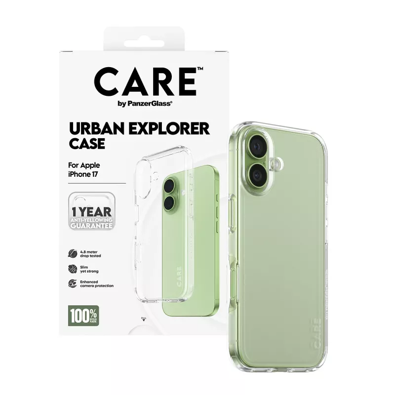 PanzerGlass CARE™ by ® Urban Explorer puzdro transparent iPhone 17
