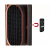Unold 86535 keramický teplovzdušný ventilátor 3D, 1800 W, diaľkové ovládanie, 80° oscilácia, 45° sklon, 8 h časovač, čierny/medený