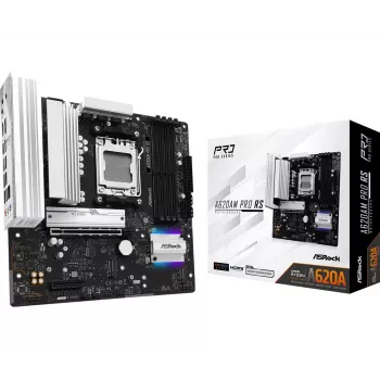ASRock základná doska A620AM Pro Rs AM5 AMD A620A 4 X DDR5 1 X HDMI 2.1 Tmds/frl 8g kompatibilné 1 X DisplayPort 1.4 s DSC mATX