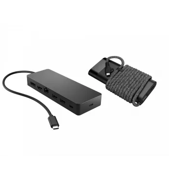 USB-C hub a nabíjačka notebooku HP 9H0H9AA#ABB kompaktný dizajn, všestranná konektivita
