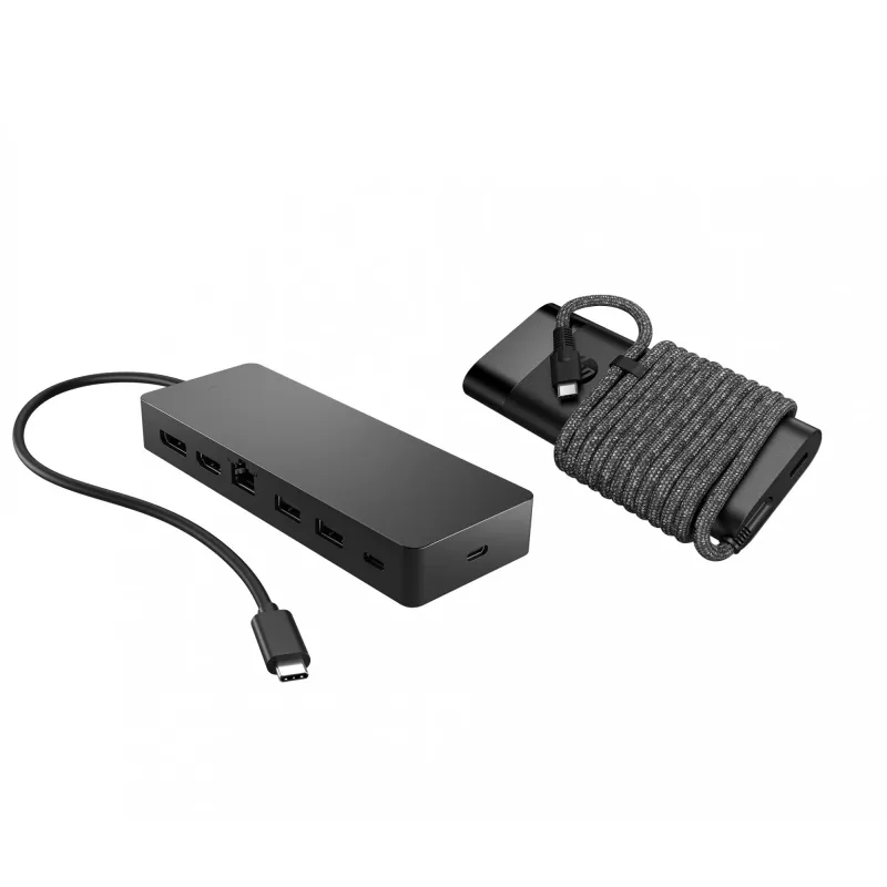 USB-C hub a nabíjačka notebooku HP 9H0H9AA#ABB kompaktný dizajn, všestranná konektivita