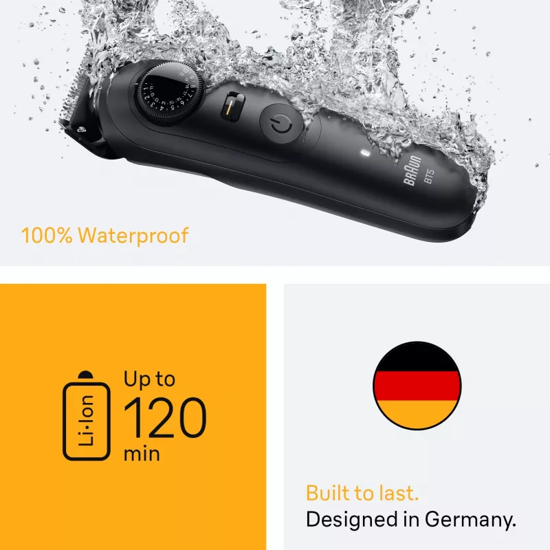 Braun BeardTrimmer 5 BT5560 strihač brady akumulátor 40 2 cm mokré & suché čierny