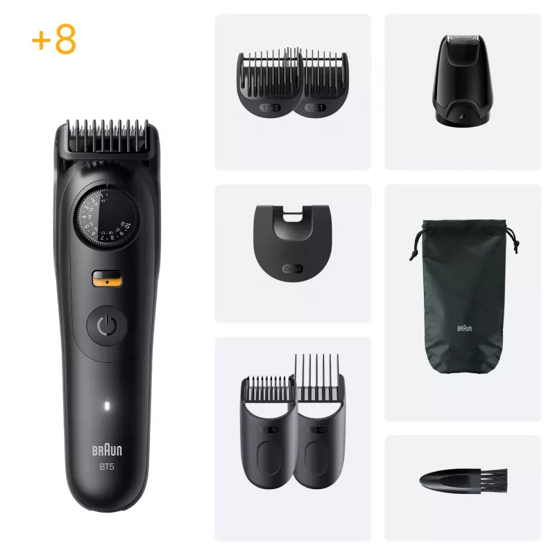 Braun BeardTrimmer 5 BT5560 strihač brady akumulátor 40 2 cm mokré & suché čierny