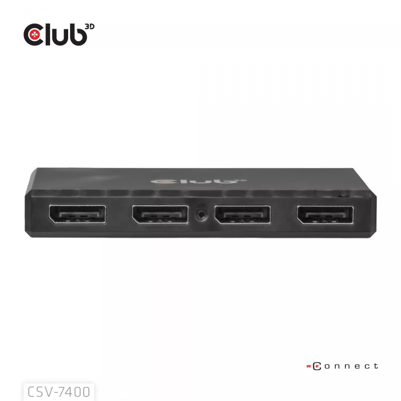 CLUB3D Quad DisplayPort™ hub – 4 x 4K rozlíšenie @ 30Hz, podpora MST