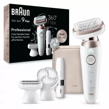 Braun Silk-épil 9 Flex 9-360 3D 40 pinzet ružová, biela