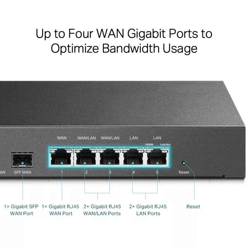 TP-Link SafeStream Gigabit Multi-WAN VPN router, Ethernet WAN, Gigabit Ethernet, čierny