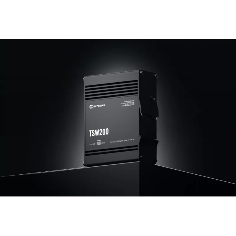 TELTONIKA TSW200 priemyselný neupravovaný PoE+ Gigabit Ethernet switch