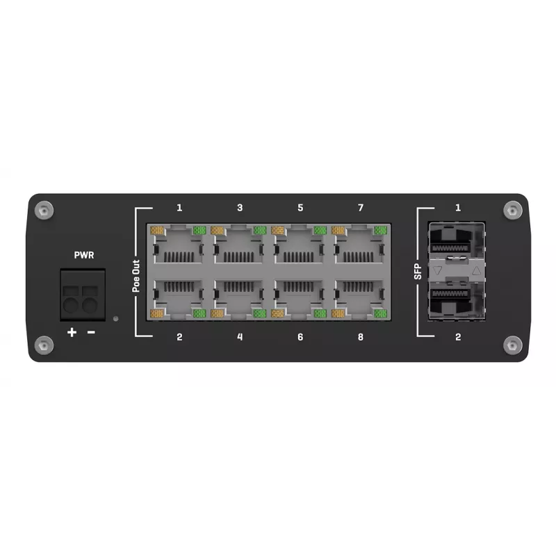 TELTONIKA TSW200 priemyselný neupravovaný PoE+ Gigabit Ethernet switch