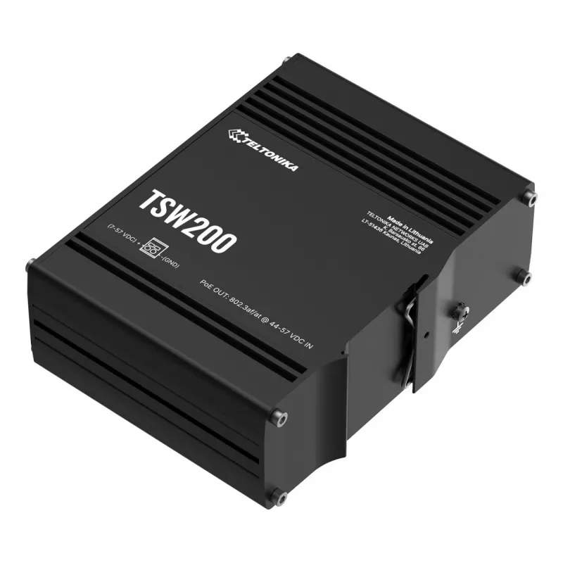 TELTONIKA TSW200 priemyselný neupravovaný PoE+ Gigabit Ethernet switch