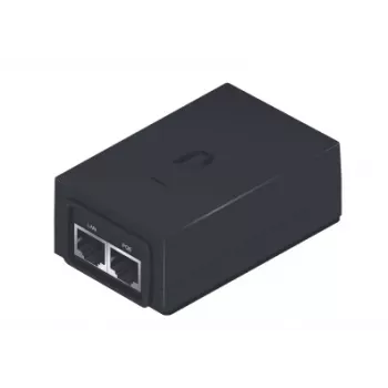 PoE adaptér UBIQUITI POE-24-24W — 24 V PoE, 2 × RJ-45 Fast-Ethernet porty, 88×57×33 mm