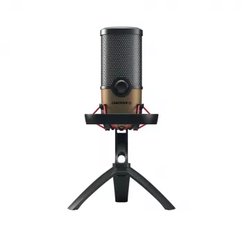 CHERRY UM 9.0 PRO RGB čierny, medený stolný mikrofón