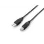 Equip USB 2.0 typ A na typ B kábel, 2,0 m, čierna