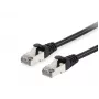 Equip Cat.6A S/FTP patch kábel, 15 m, čierny, 15 m, Cat6a, S/FTP (S-STP), RJ-45, RJ-45, čierny
