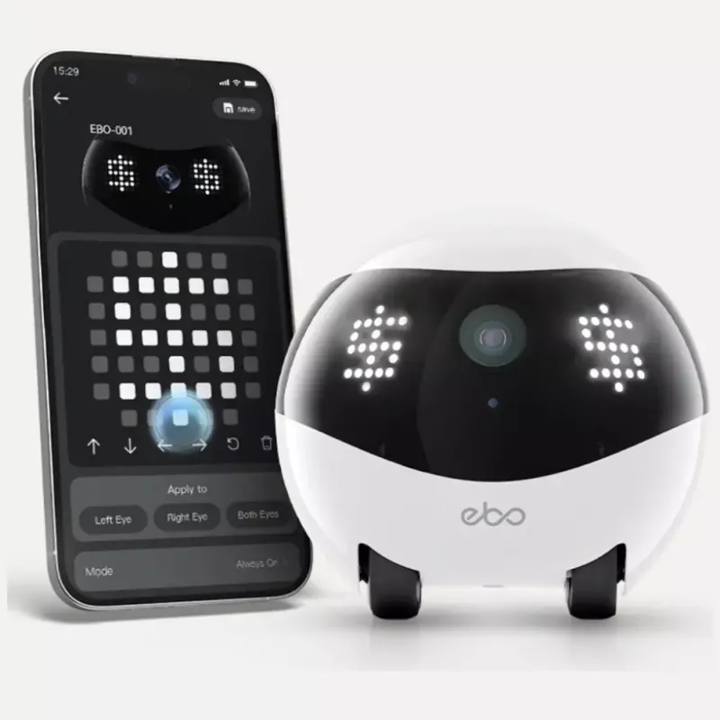 Monitorovací robot Enabot EBO AIR 2 – mobilná domáca kamera, ružová