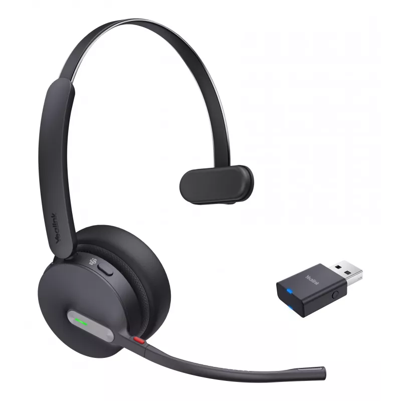 Yealink WH64 Hybrid Mono Teams headset bezdrôtový headset pre kanceláriu/kontaktné centrum Micro-USB Bluetooth čierna