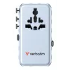 Verbatim Charge 'n' Travel 70W 2C retractable univerzálny cestovný adaptér modrá