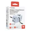 Verbatim Charge 'n' Travel 70W 2C retractable univerzálny cestovný adaptér modrá