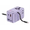Verbatim Charge 'n' Travel 70W 2C retractable univerzálny cestovný adaptér Purple