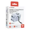 Verbatim Charge 'n' Travel 100W univerzálny cestovný adaptér s výsuvným káblom modrá