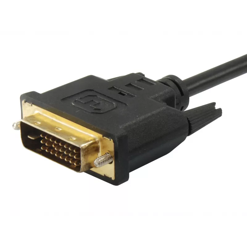 Equip HDMI na DVI-D Single Link kábel, 2m, 2 m, HDMI, DVI-D, konektor samec, konektor samec, zlatá
