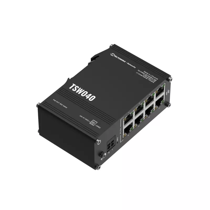 Neřízený switch Teltonika NETWORKS TSW040 8-port PoE+