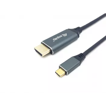 Equip kábel USB-C na HDMI, M/M, 3,0 m, 4K/60Hz, 3 m, USB Type-C, HDMI Type A (štandard), konektor samec, konektor samec, rovný