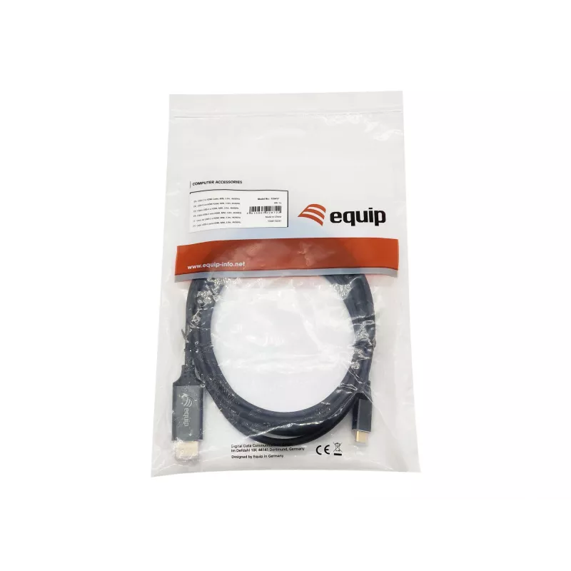 Equip kábel USB-C na HDMI, M/M, 3,0 m, 4K/60Hz, 3 m, USB Type-C, HDMI Type A (štandard), konektor samec, konektor samec, rovný