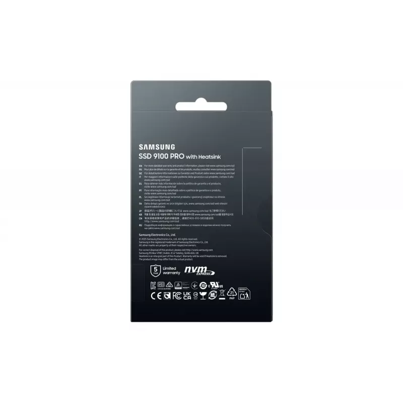 Samsung 9100 PRO Heatsink PCIe 5.0 NVMe M.2 SSD - 1 TB