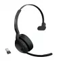 Jabra Evolve2 55 - Link380a MS Mono, bezdrôtový, kancelária/call centrum, 20 - 20000 Hz, 130 g, headset, čierny