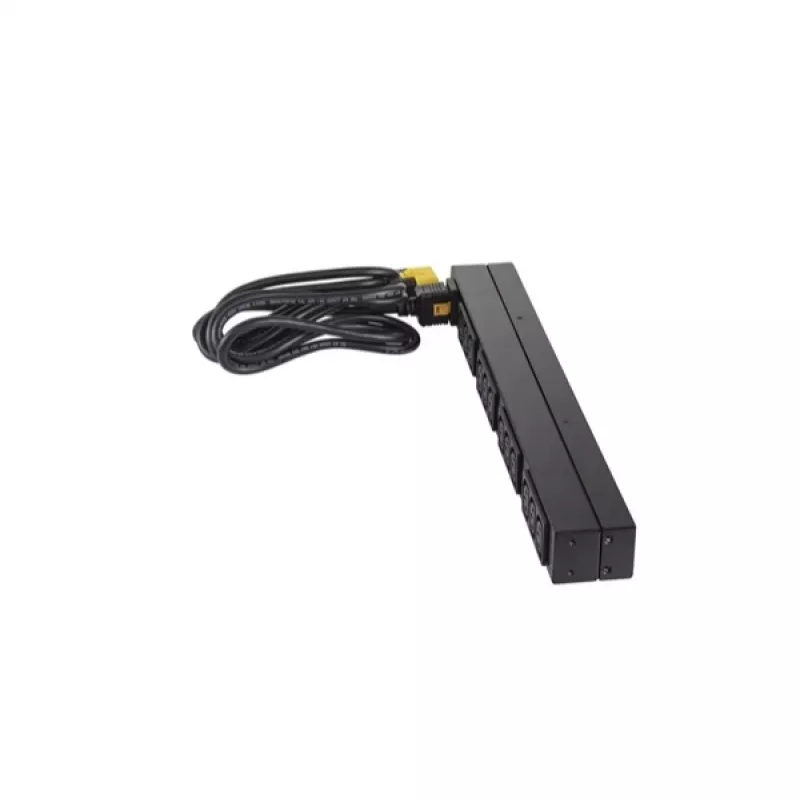 APC AP9565 Basic rackový rozvádzač napájania (PDU), 1U, jednofázový, 16 A, 208/230 V, 3680 W, 12 výstupov C13, vstup C20, kábel 2,5 m, čierny