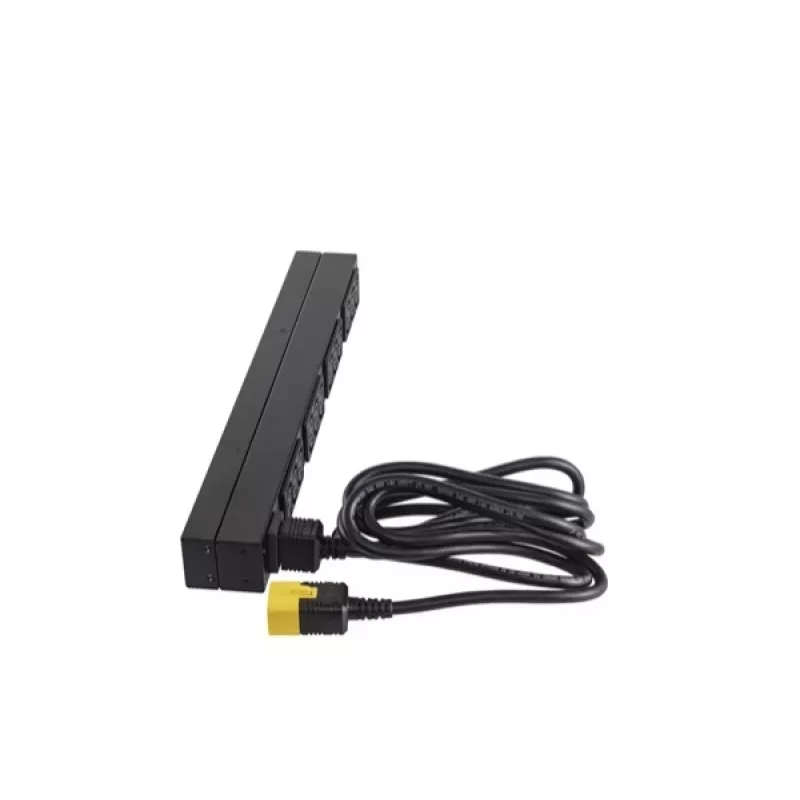 APC AP9565 Basic rackový rozvádzač napájania (PDU), 1U, jednofázový, 16 A, 208/230 V, 3680 W, 12 výstupov C13, vstup C20, kábel 2,5 m, čierny