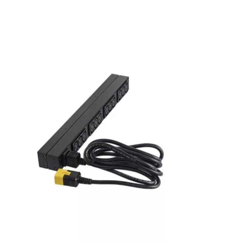 APC AP9565 Basic rackový rozvádzač napájania (PDU), 1U, jednofázový, 16 A, 208/230 V, 3680 W, 12 výstupov C13, vstup C20, kábel 2,5 m, čierny