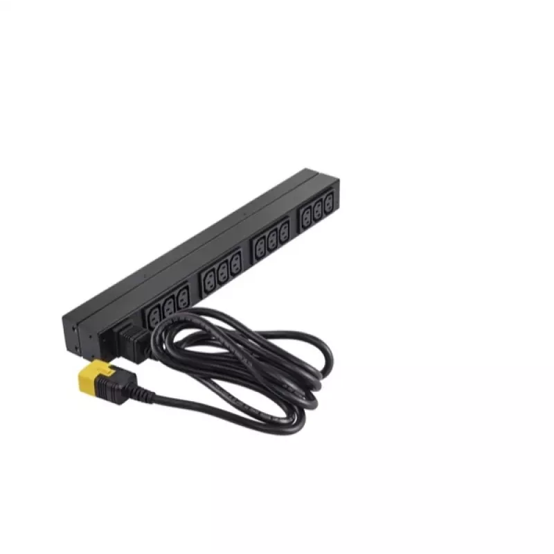 APC AP9565 Basic rackový rozvádzač napájania (PDU), 1U, jednofázový, 16 A, 208/230 V, 3680 W, 12 výstupov C13, vstup C20, kábel 2,5 m, čierny
