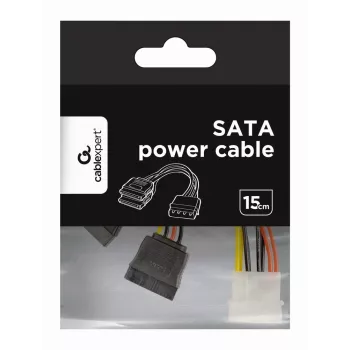 GEMBIRD napájací kábel 15 cm 2x SATA / hromadné balenie (cc-sata-psy)